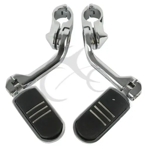 Motorcycle 1-1/4&quot 1.25&quot Long Angled Highway Engine Guard Footpeg Peg Mount For Harley 32mm chrome/black | Автомобили и