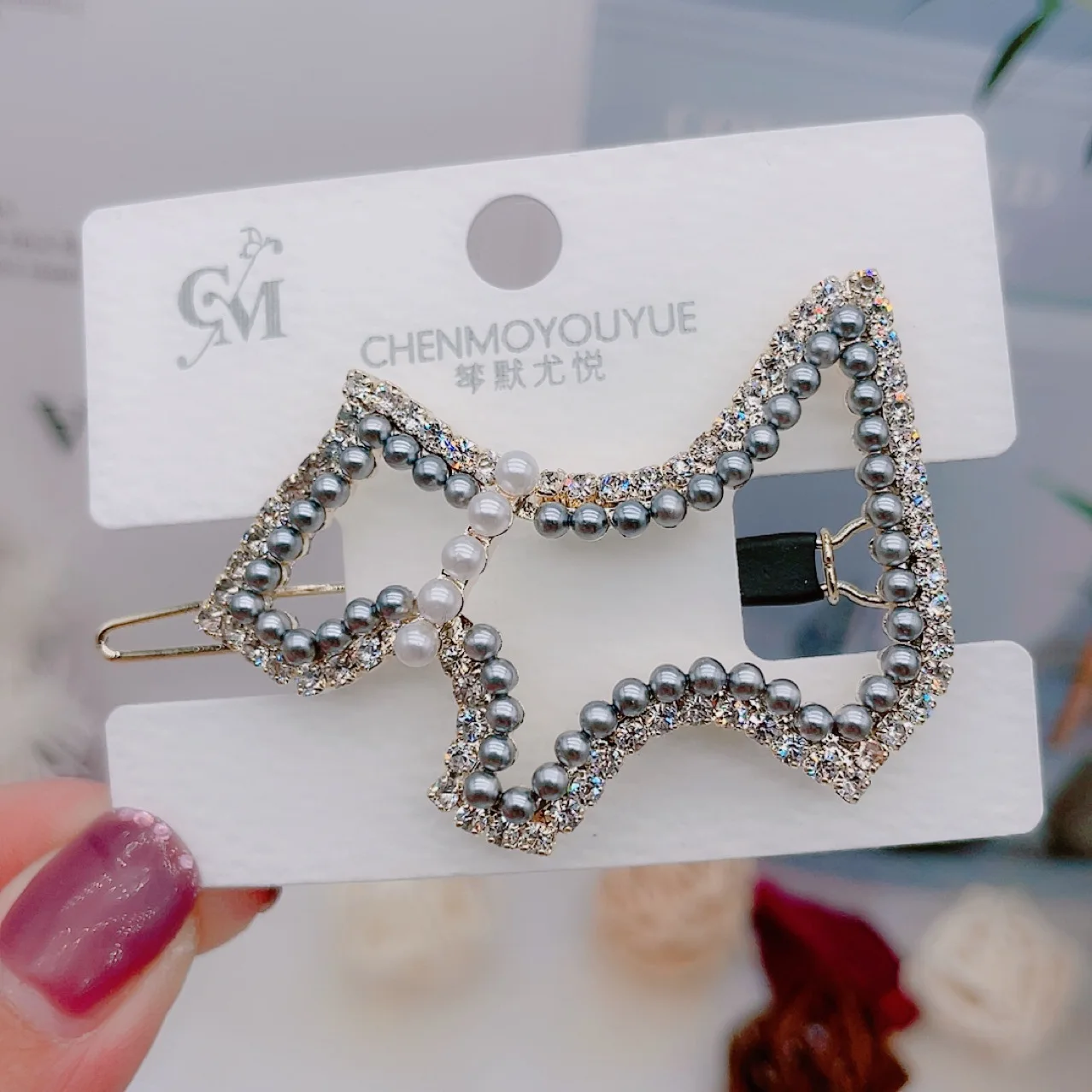 

new hair hairpin paragraphs lovely leisurely temperament edge clip horsetail hair clips crystal ornaments duck clip