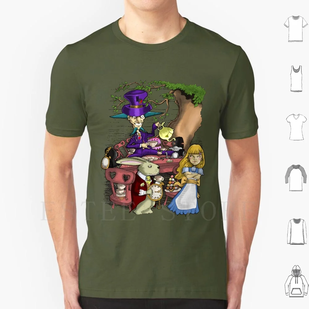 

Tea Party T Shirt Diy Big Size 100% Cotton Tea In Party Alice