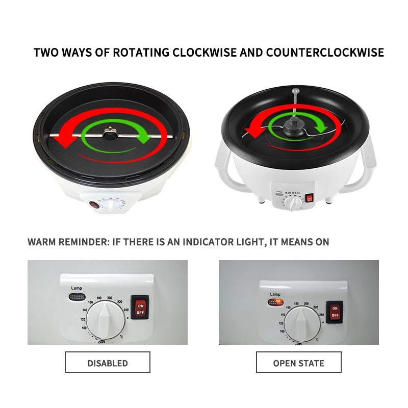 

Electric Coffee Roasters 1200W 220/110V Household Health Pot Peanut Corn Baking Machine Bean Coffee Peel Tea Roasting Machine