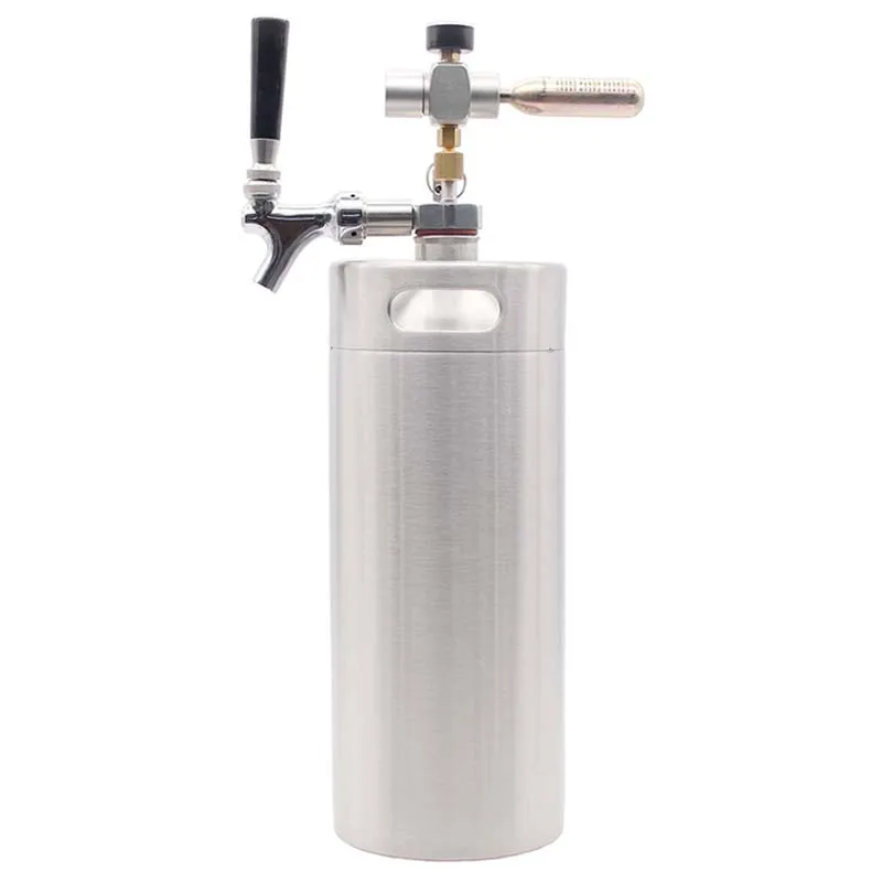 Stainless Mini Keg Beer Spear Fit US Beer Faucet Works 2/3.6/4L Kegs Include 30cm Silicone Hose, NO Faucet No CO2 Regulator images - 6