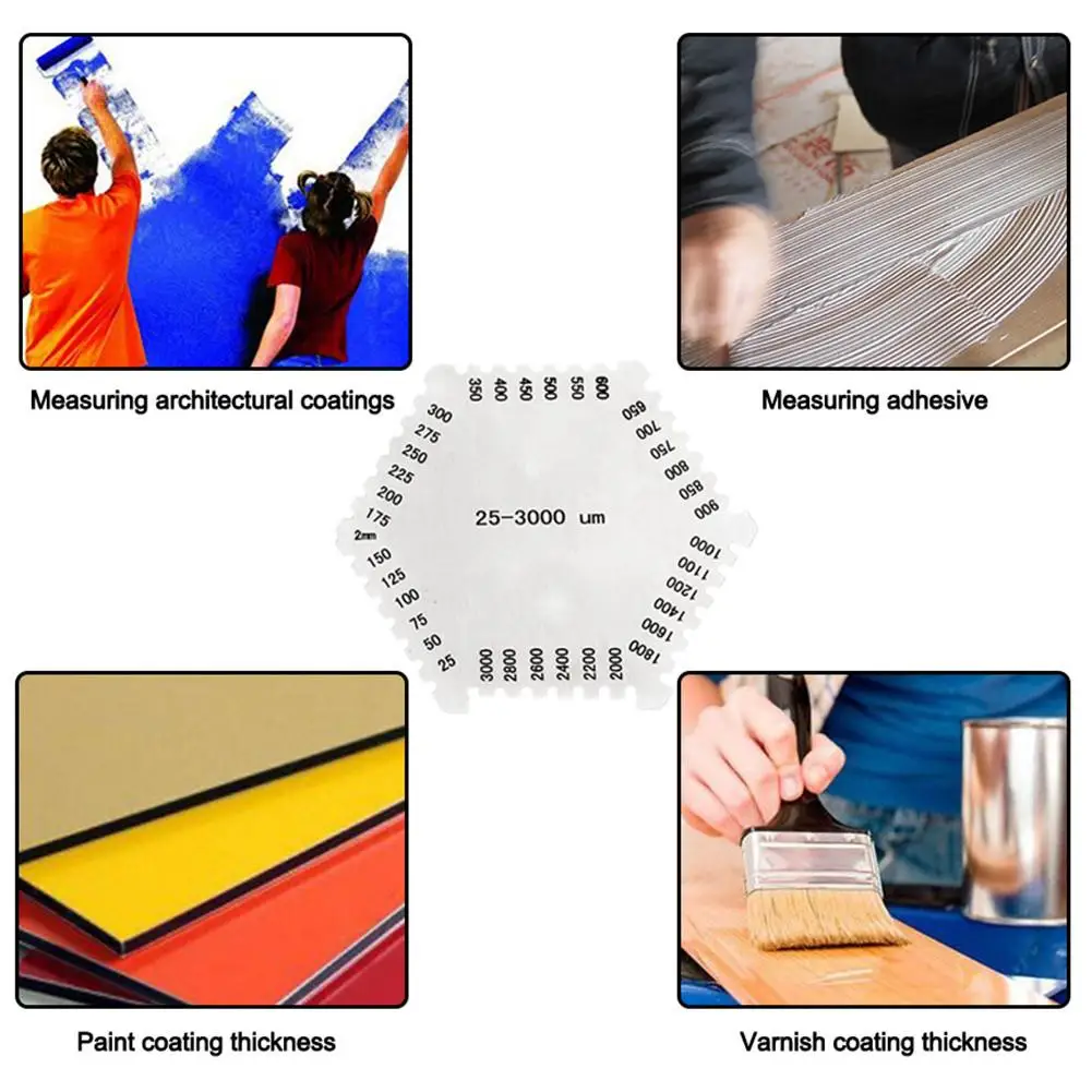 Высокоточная расческа из нержавеющей стали с шестигранной влажной пленкой для