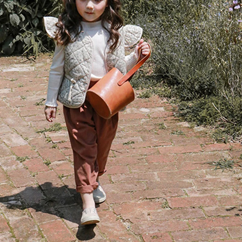 Новинка 2021 Осенний детский жилет Детская куртка с цветочным принтом для девочек