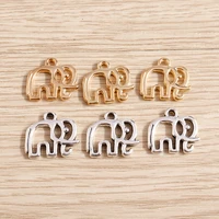 20pcs 1715mm cute animal charms hollow elephant charms pendants for jewelry making drop earrings necklaces keychain diy crafts