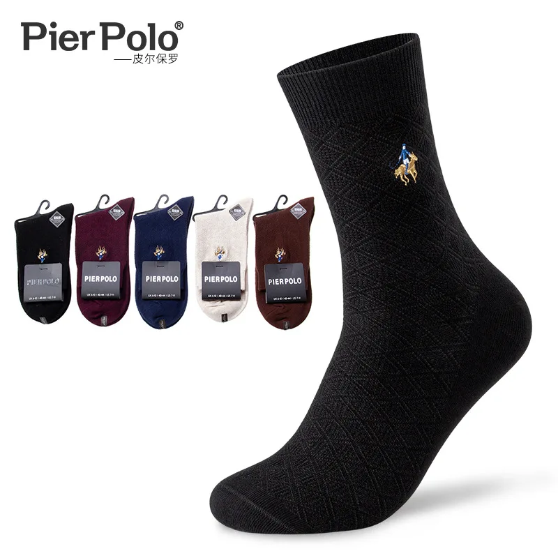 5 парт/Лот Новые брендовые PIER POLO модные маленькие ромбовидные носки Осень Зима