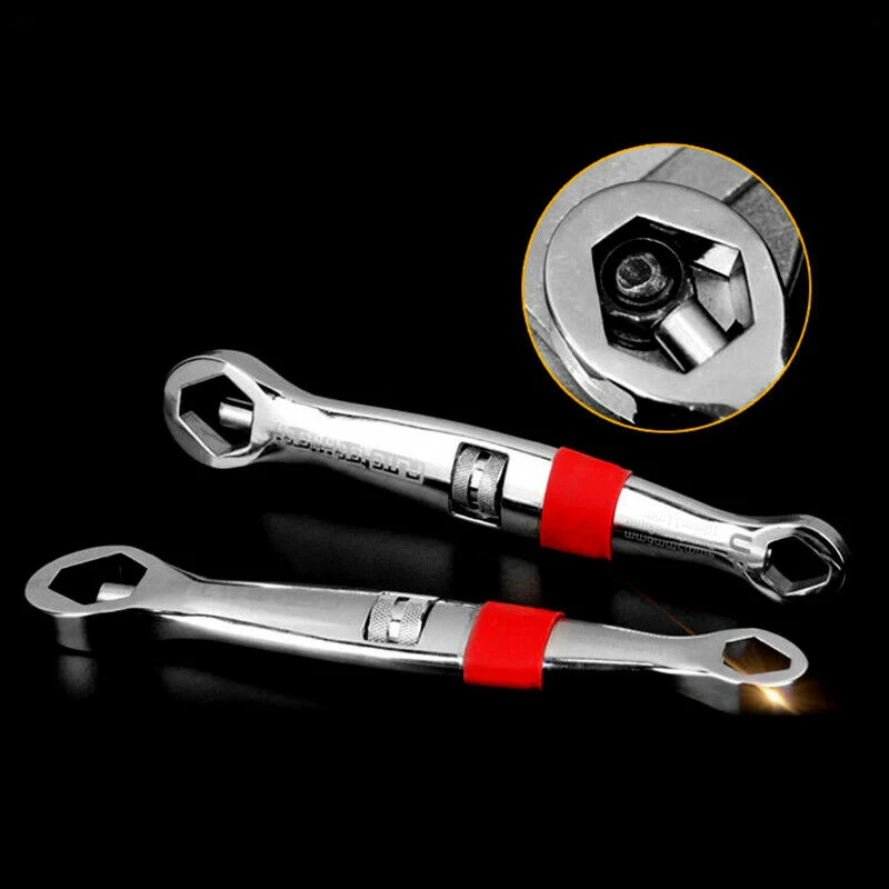 1PC Adjustable Wrench Portable Mini Bone Spanner Steel Multifunction Imperial Metric Double Offset Ring | Инструменты