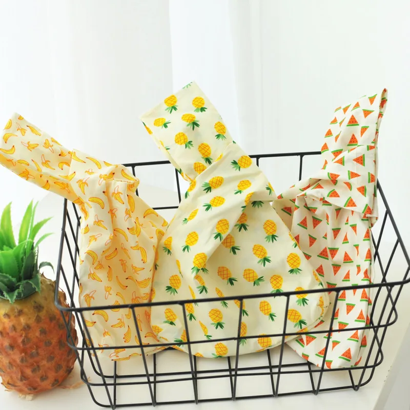 Фруктовый цветочный узор сумка на запястье девушки портмоне японской моды