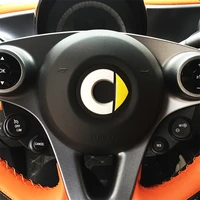 3d color car styling steering wheel logo circle trim sticker for smart 453 fortwo forfour 2009 2010 2011 2012 2013 2019