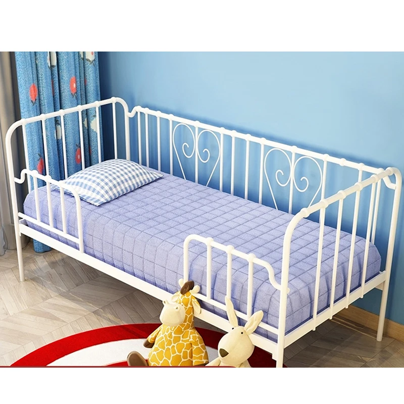 

Environmental protection children's bed high guardrail stitching big bed widened side bed girl princess bed boy single bed