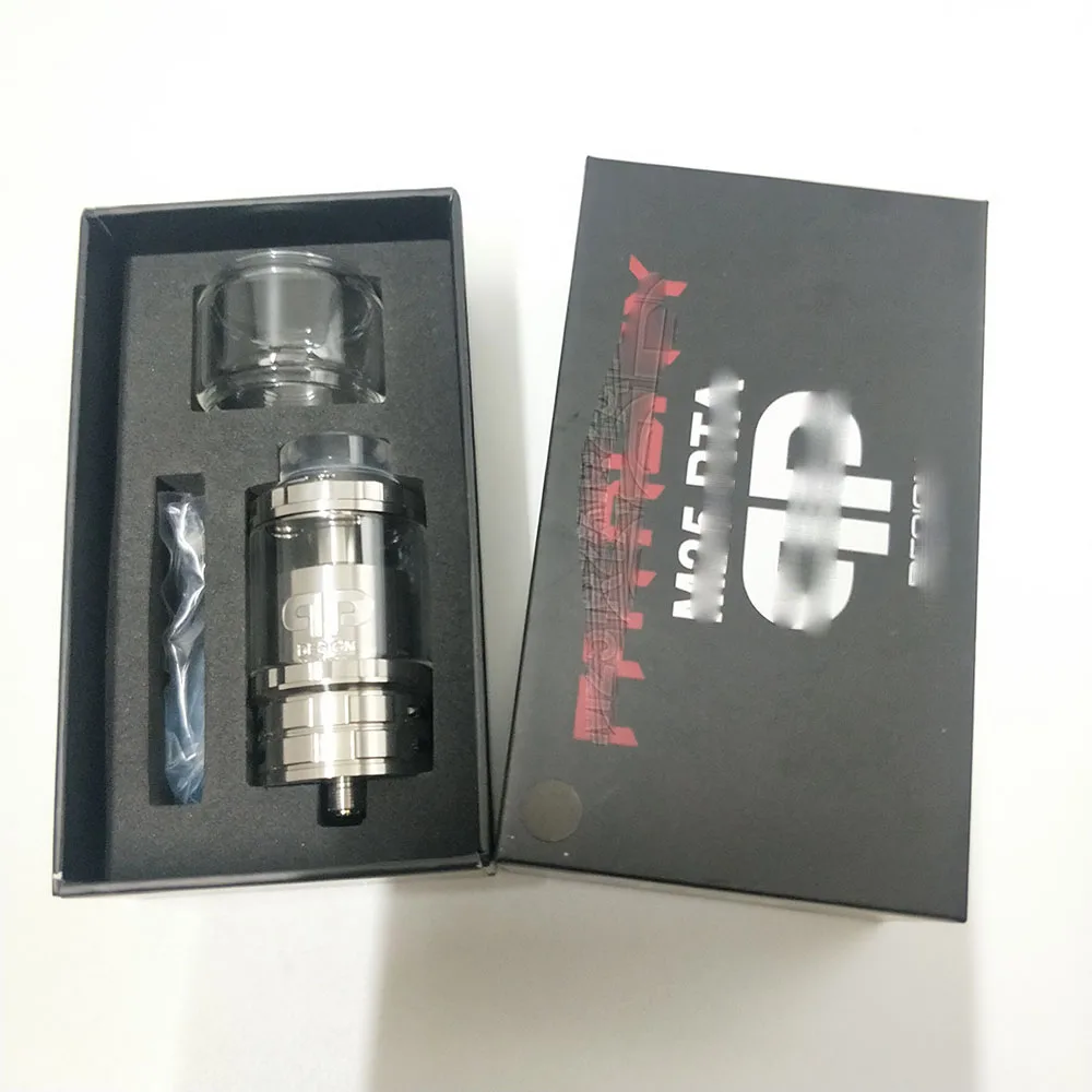 

New qp fatality m25 style rta 4ml /5.5ml Glass tank 25mm Diameter Top airflow Adjustment Atomizers vs Fatality RTA Juggerknot