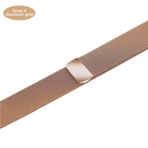 Series 4 gold Миланская петля для Apple Watch ремешок 44 мм 40 мм 4 5 ремешок iwatch 42 мм 38 мм браслет из нержавеющей стали Apple watch 5 4 3 2 аксессуары - Цвет ремешка: Series 4 gold