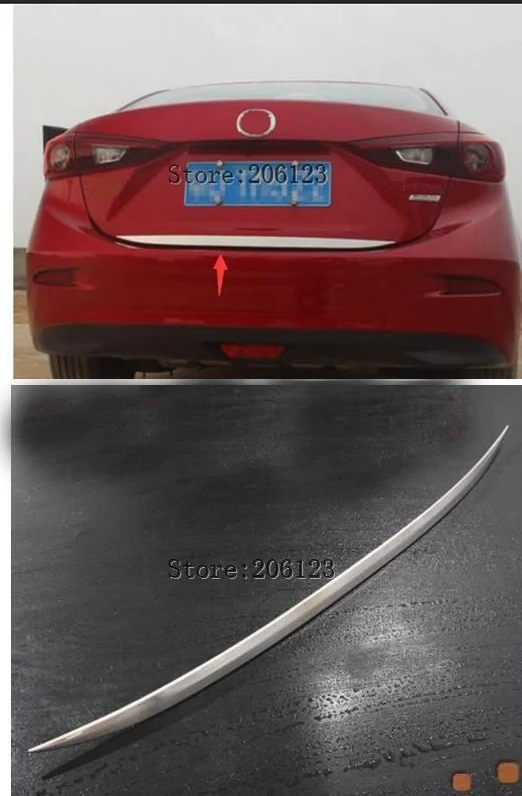 Для Mazda 3 Axela Sedan 2014 2015 2016 2017 2018 хромированная Задняя Крышка багажника задняя крышка