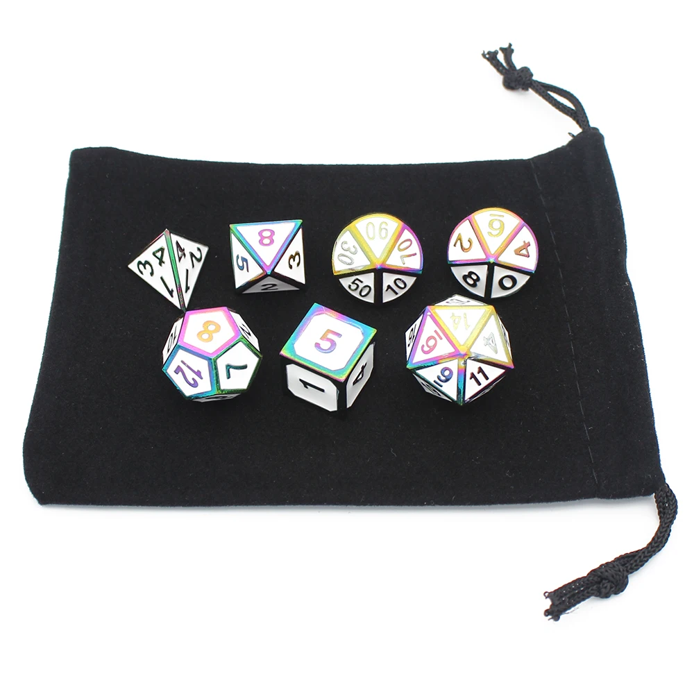 Металлические игральные кости для игры в ролевую игру многогранные Твердые из