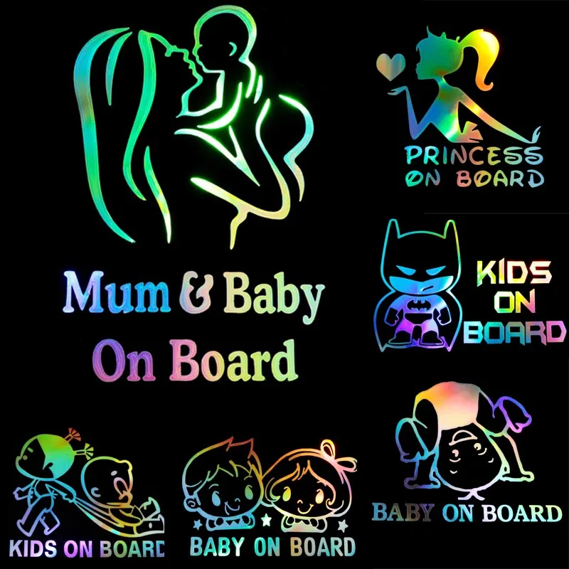 Красочные Безопасность Warining наклейки для автомобиля детей на борт декоративные