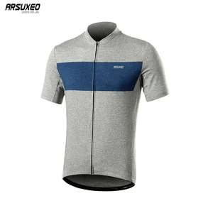 Мужская велосипедная футболка ARSUXEO с коротким рукавом, профессиональная быстросохнущая рубашка для горного велосипеда, одежда для горного велосипеда с карманами 639