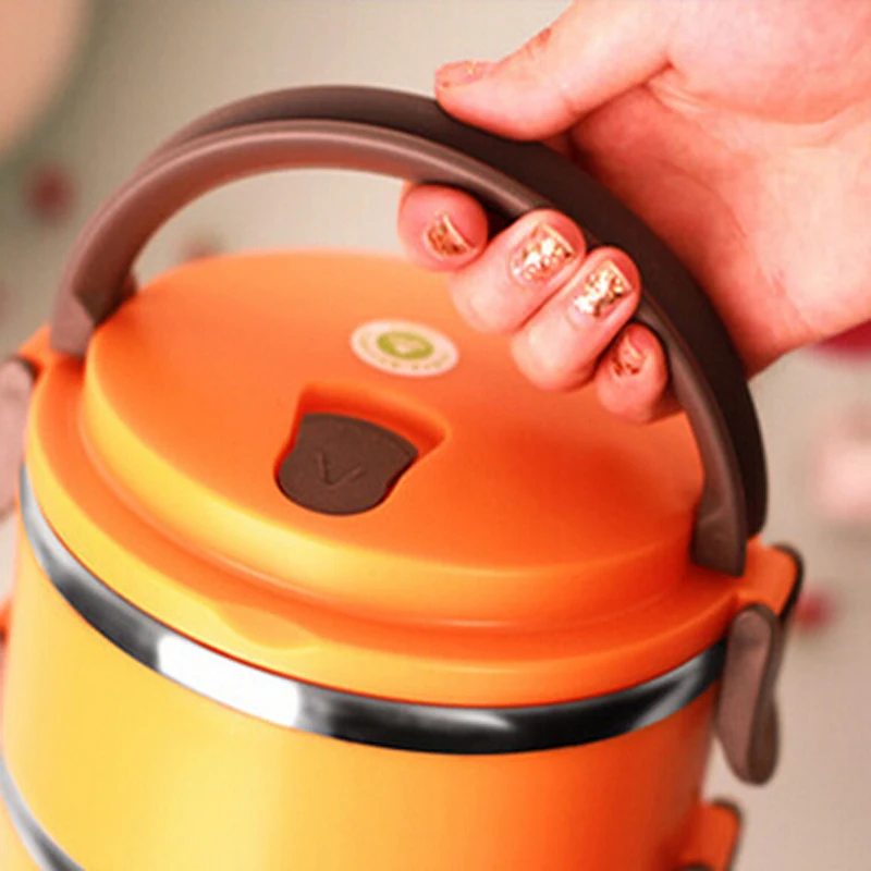 Портативный термос из нержавеющей стали Ланч бокс для офиса Герметичный Термос