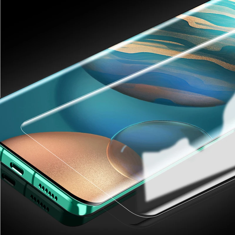 УФ-протектор экрана из закаленного стекла для huawei honor V30 Pro жидкий клей защитная