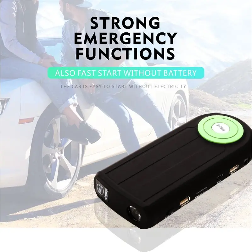 Мини Портативный Автомобильный аварийный стартер питания черный портативный