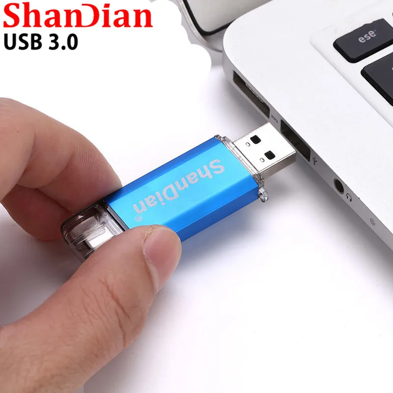 SHANDIAN (более 10 шт. бесплатный логотип) Type-C 3 1 usb флэш-накопитель 16 ГБ 32 64 Гб карта