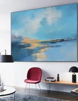 sea abstract painting sky landscape canvas ocean landscape painting blue abstract painting large abstract art painting on canvas