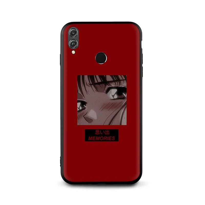 B12 EWAU Japanese Anime Aesthetic Friend Silicone phone case for Huawei Honor 6A 7A Pro 7C 7X 8X 8 9 Note 10 Lite view 20 9X Pro - Color: B12