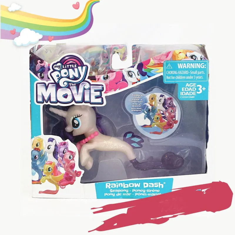 My Little Pony серия фильмов ПВХ Русалочка пони игрушка Твайлайт блеск радуга тире