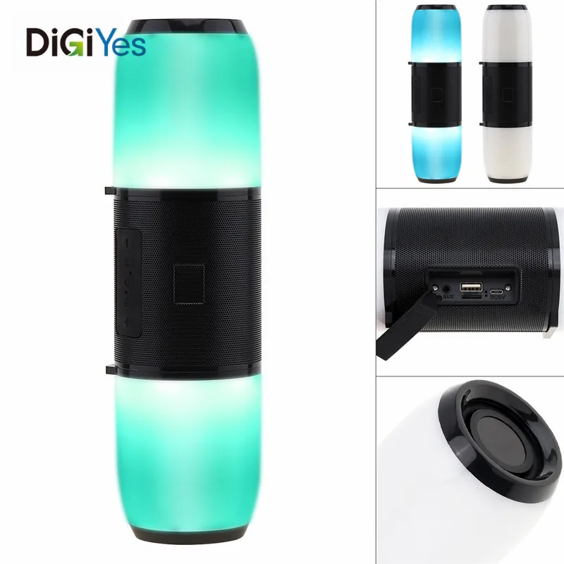 СВЕТОДИОДНЫЙ цветной сабвуфер Водонепроницаемый Bluetooth динамик с FM/TF/AUX/USB/функция