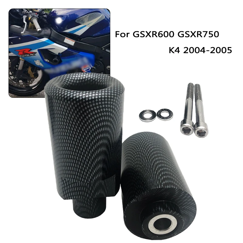 GSXR600 GSXR750 черные карбоновые слайдеры падающий протектор для Suzuki GSX-R GSXR 600 750 K4 2004 2005