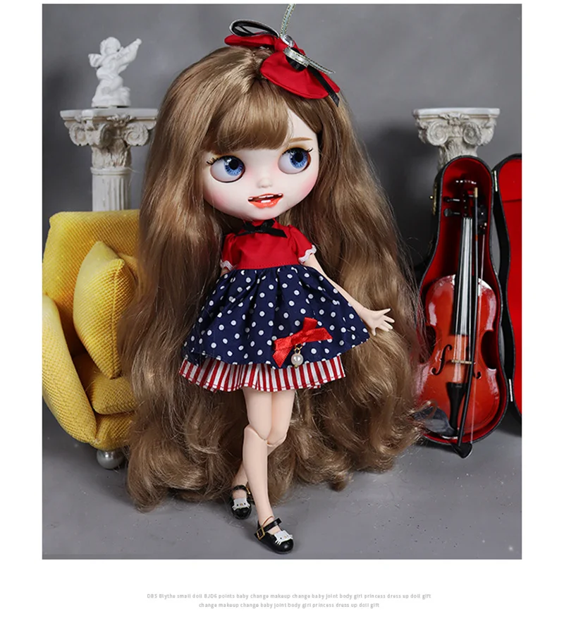 Кукла Blyth 1/6 BJD Joint Body Matte Face Spray Макияж включая одежду парик обувь руки полный