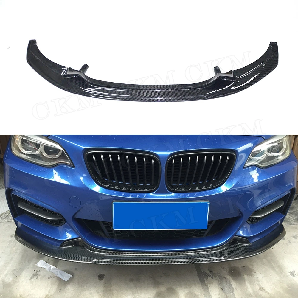 2 серии углеродного волокна передний бампер спойлер фартук для BMW F22 220i 228i 235i M235i M