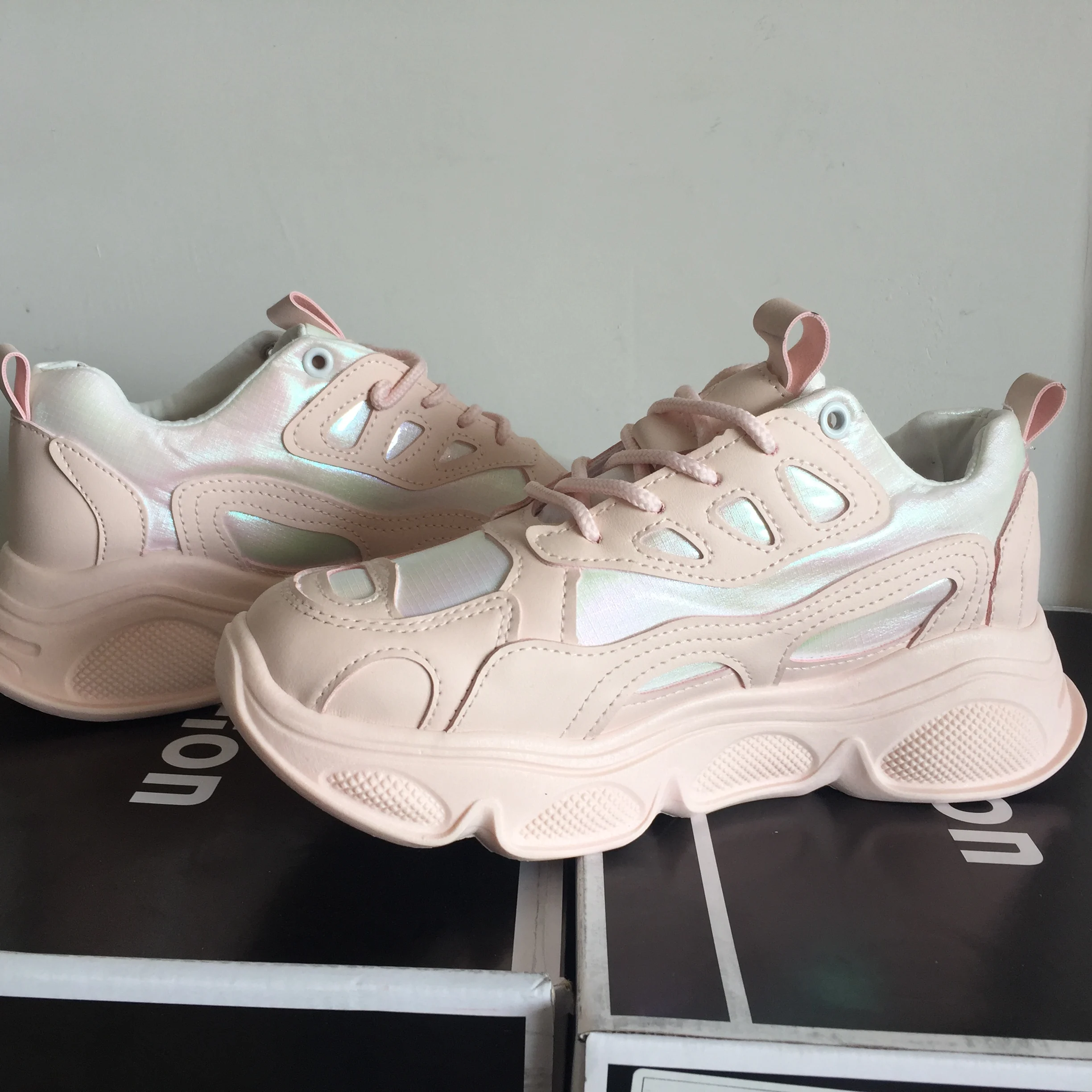 Женские кроссовки Basket Femme; модные белые женские кроссовки на толстой платформе; повседневная обувь из искусственной кожи; цвет розовый; Schoenen Vrouw