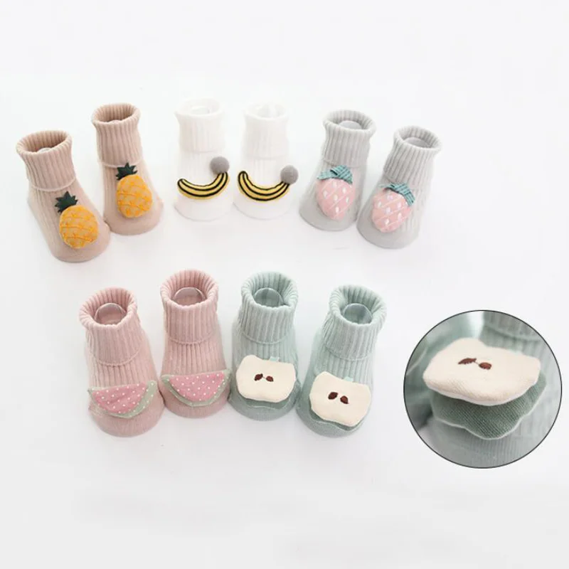 

Newborn Baby Socks Cartoon Fruit Soft Cotton Newborn Baby Girls Socks Kids Boy 0-18 Months Baby Girls Clothes Accessories
