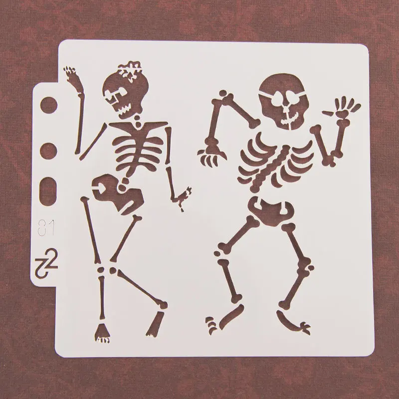 Skeleton pvc Layering Stencils for Diy scrapbook coloring painting stencil home decor diy etc. Product image | Канцтовары для офиса