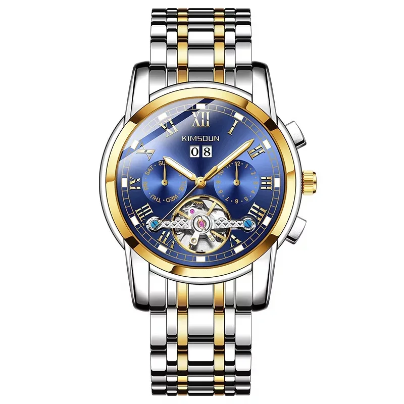 

Top brand Kimsdun tourbillon automatic mechanical men's watch leisure business sports outdoor military waterproof multi-function