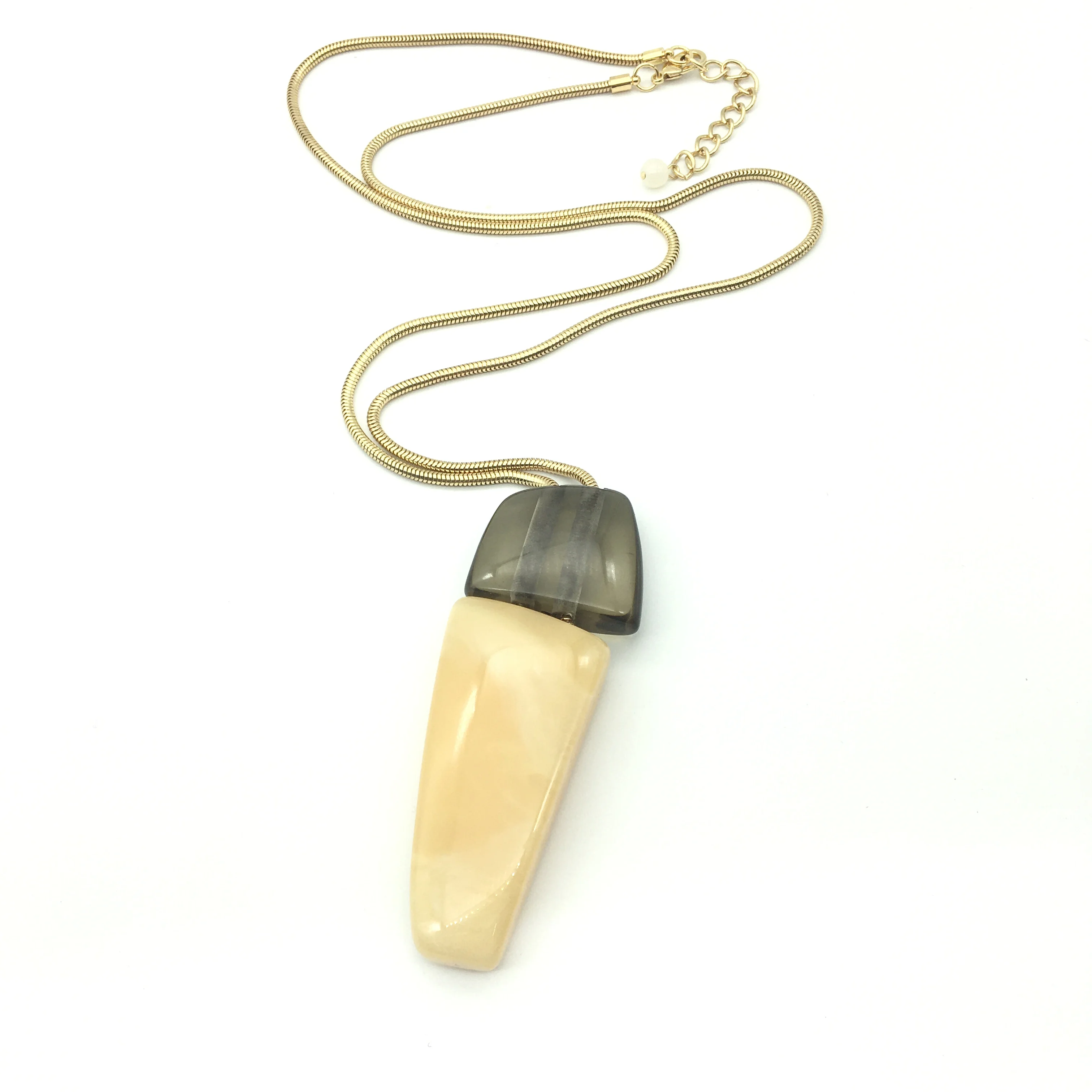 Винтажные длинные золотые цепи ожерелье из смолы женские ожерелья и кулоны colar