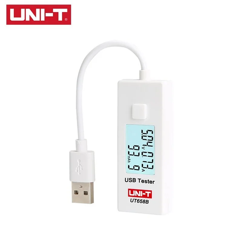 UNI-T UT658B UT658 тестер Вольтметр Амперметр цифровой ЖК-дисплей монитор напряжения измеритель тока Макс 9 в 3 а хранение данных USB тестер метров