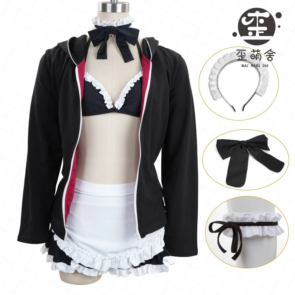 

Anime FGO Arutoria Pendoragon Cosplay Costume Fate/stay Night Swimsuit Women Lolita Maid Swimwear Halloween Costumes for Women
