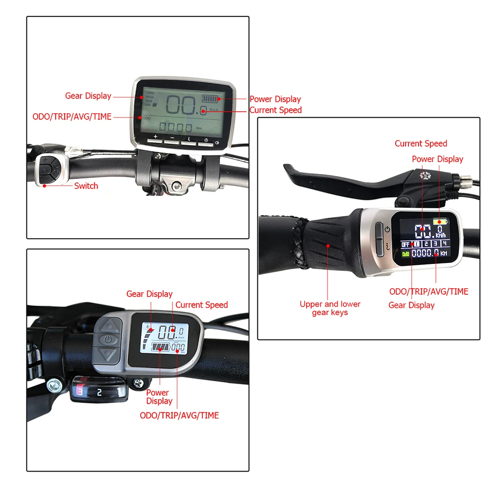 Tongsheng 36V 48V 250W 350W 500W вращающий момент Сенсор VLCD5 дисплей Средний привод центрального моторного, фара для электровелосипеда в Conversion Kit