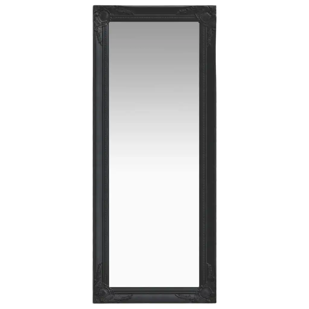 

Wall Mirror Baroque Style 19.7"x 47.2" Black