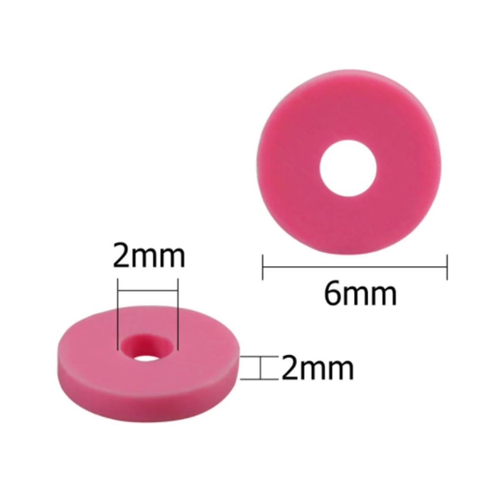 

15 Grid 6mm Polymer Clay Beads Disc Round Beads Chip Disk Loose Spacer for DIY Jewelry Making Bracelets Necklace