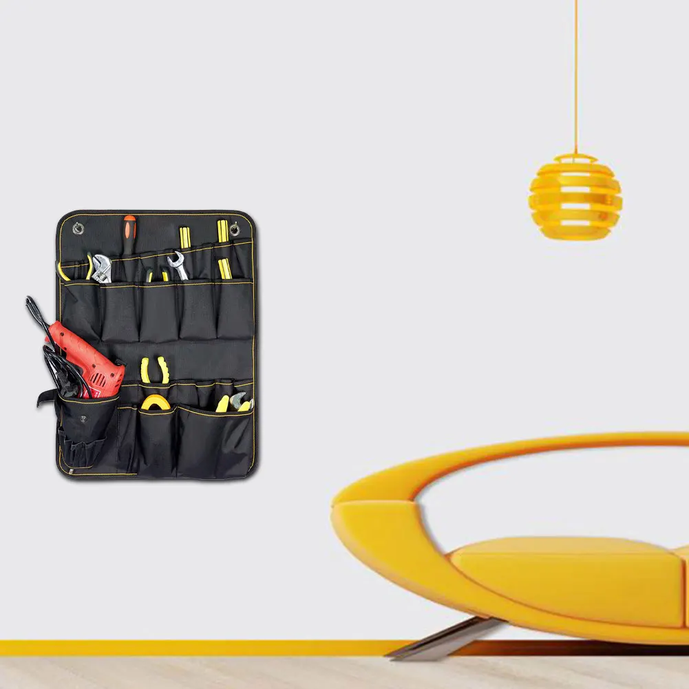 

Multifunction Oxford Cloth Toolkit Tool Roll Bag Foldable Large Capacity Hanging Tool Storage Electrician Instrument Organizer