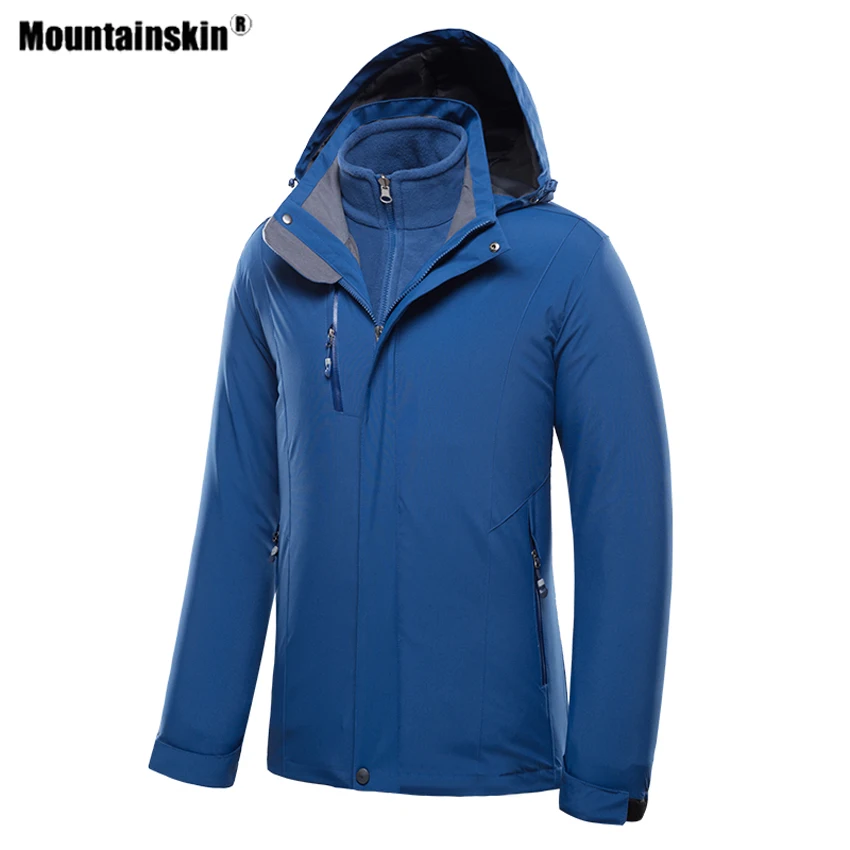 Mountainskin для мужчин Wo мужчин s 2 шт. походная Съемная куртка Спорт на открытом воздухе термо ветровка подъем Кемпинг Треккинг пальто 7XL VA639