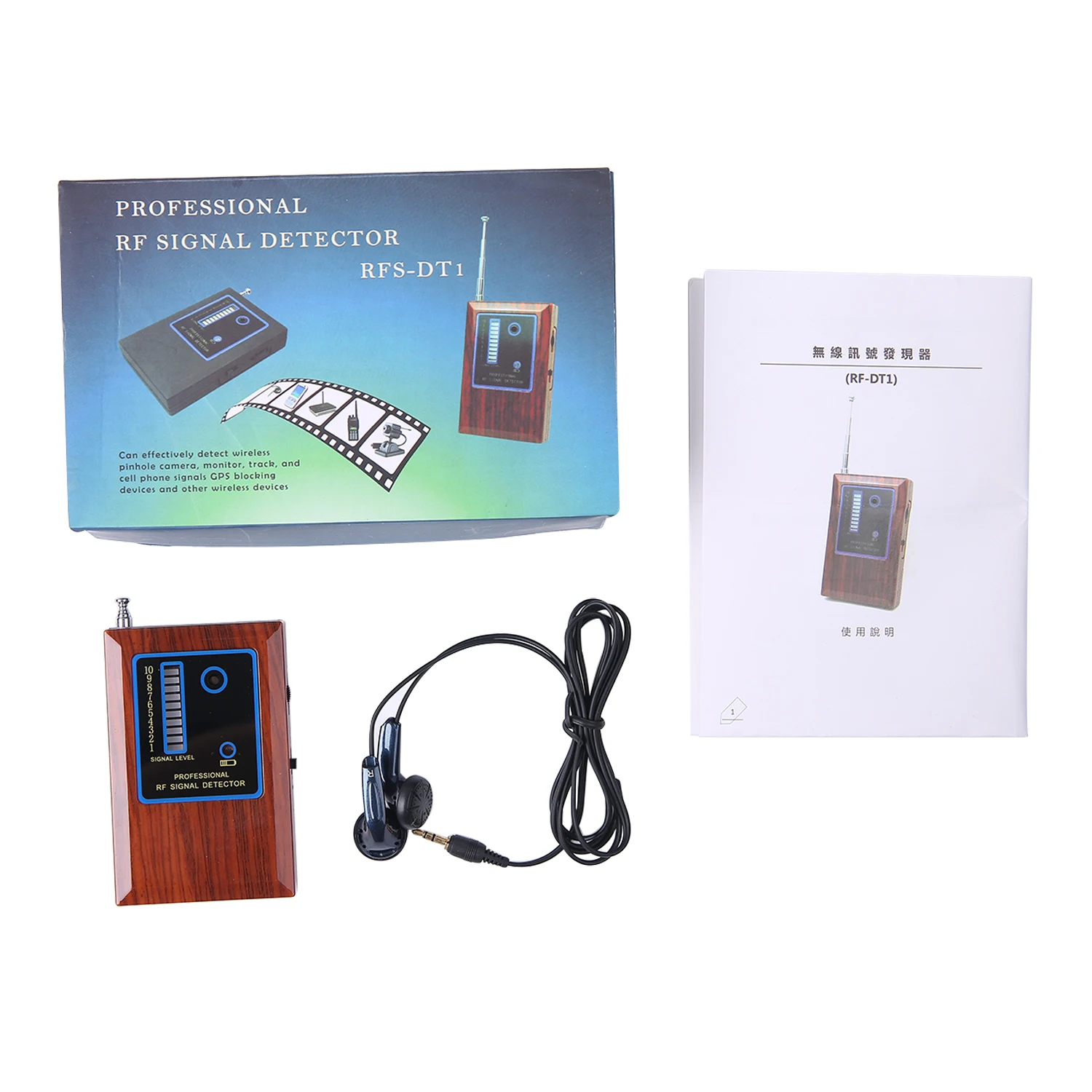 new rf dt1 sensitive 10 led signal hidden rf signal detector for detecting wireless cameramobile phoneearphonewalkie talkies free global shipping