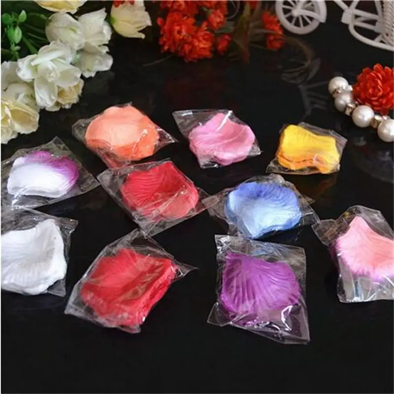 100 шт./лот 5x5 см украшение для свадебных торжеств Шелковые Розовые лепестки