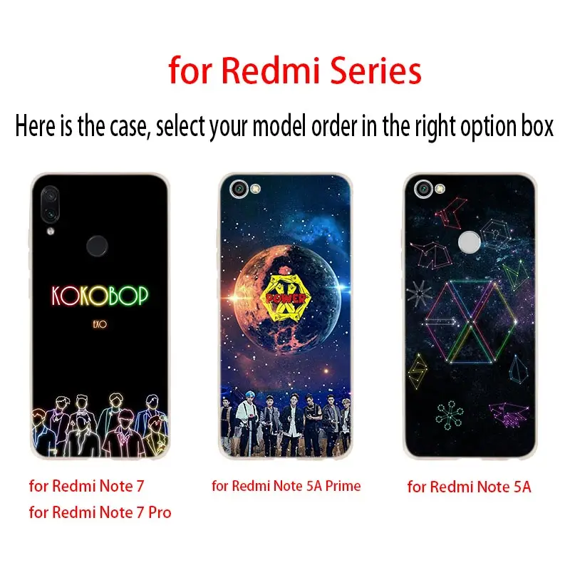 Мягкий чехол EXO baekhyun для Xiaomi Redmi 10a 9a 8a 7a 6a 5a 5Plus 9at 6 K50 Pro Y3 |