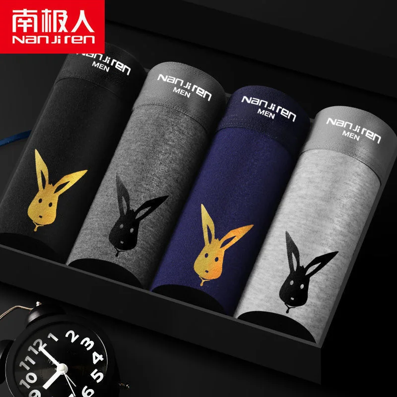 Men Fashion Cotton Underwear Boxers Breathable Man Boxer Printed Sexy Underpants Men's Comfortable Brand Shorts Underwear L-3XL