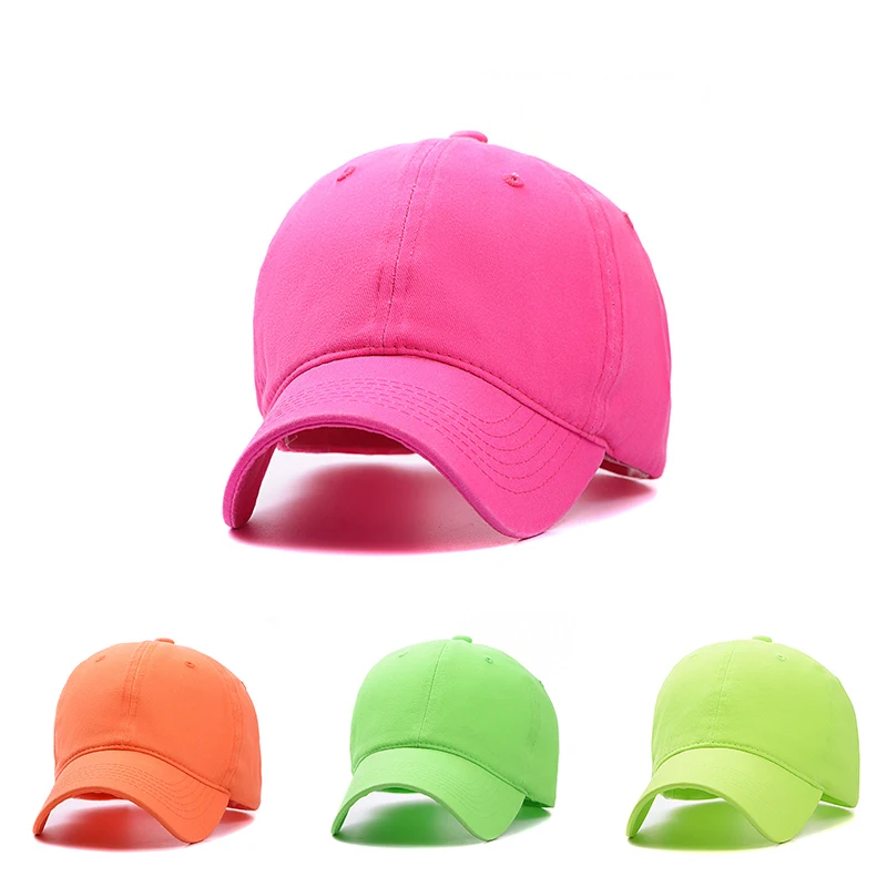 

Siddons Unisex Cotton Baseball Cap Korean Fluorescent Green Pink Color Spring Autumn Sport Hat Sun Caps Hip Hop Hats Wholesale