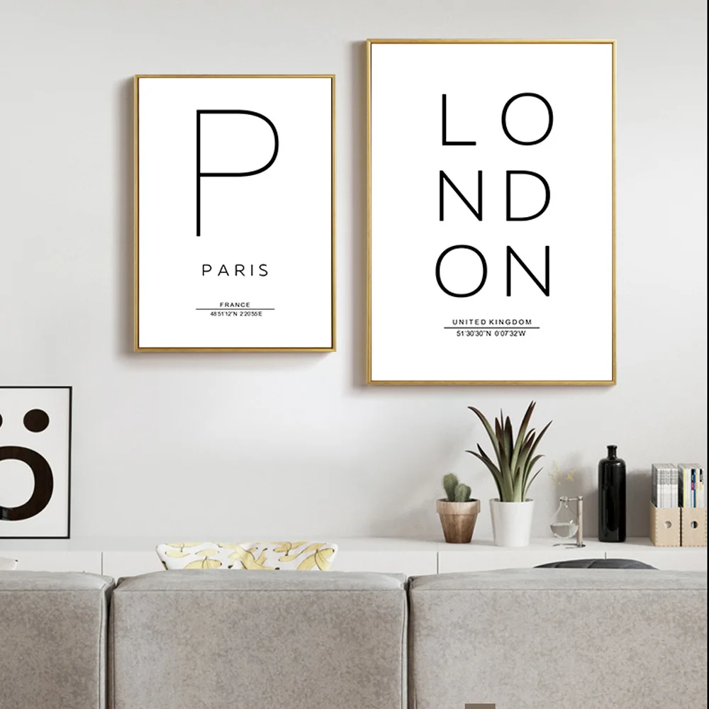 Постер с цитатами из Парижа английского города скандинавский настенный
