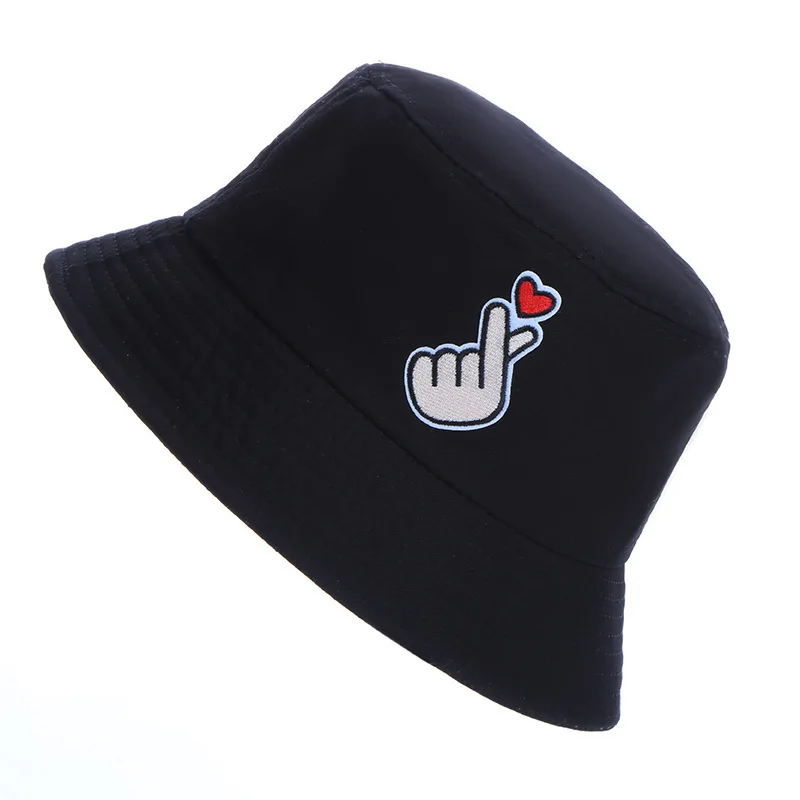 Рыбацкие шляпы для женщин и мужчин Солнцезащитная Панама Kpop любящее сердце