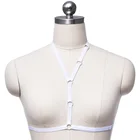 Модное бондажное ремни Goth Rave Wear боди-клетка регулируемое бюстье Женское кольцо укороченный топ бюстгальтер